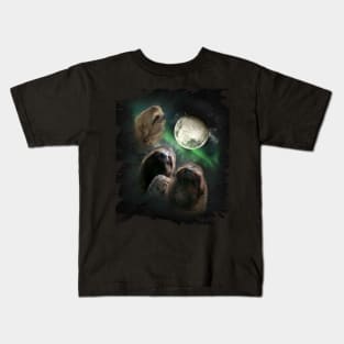 3 Sloth Moon Kids T-Shirt